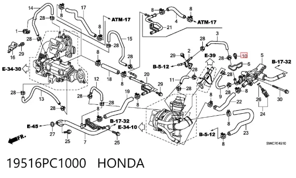  19516PC1000 Honda