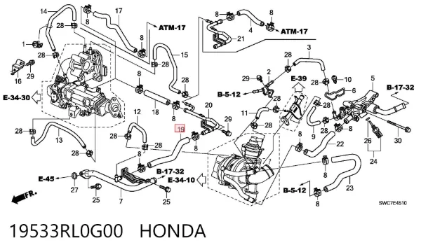  19533RL0G00 Honda