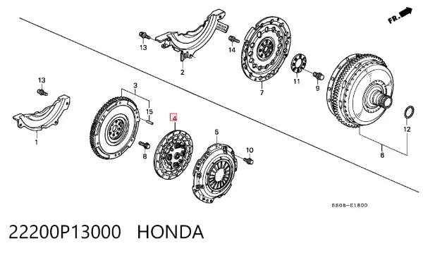Диск зчеплення 22200P13000 Honda