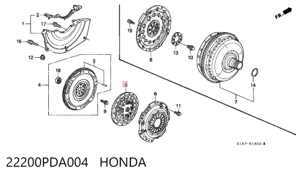 Вижимний підшипник 22200PDA004 Honda