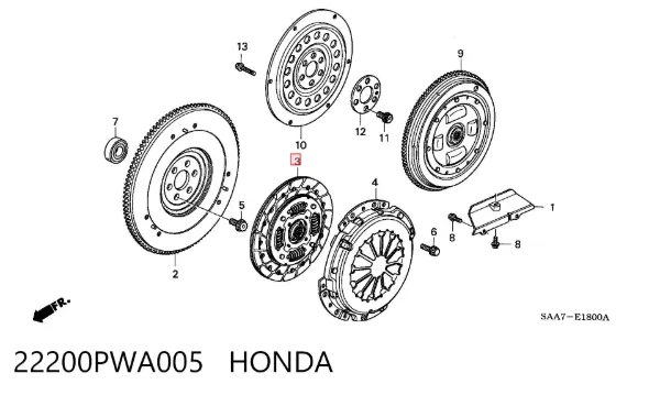 Диск зчеплення 22200PWA005 Honda