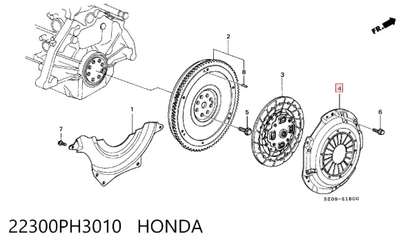 Корзина зчеплення 22300PH3010 Honda