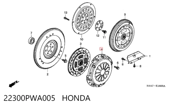 Корзина зчеплення 22300PWA005 Honda
