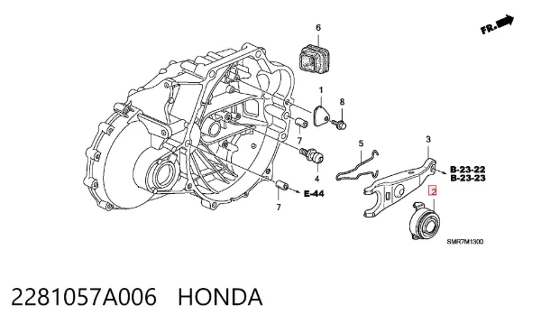 Вижимний підшипник 2281057A006 Honda