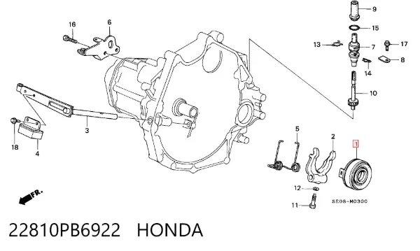 Вижимний підшипник 22810PB6922 Honda