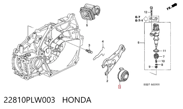 Вижимний підшипник 22810PLW003 Honda