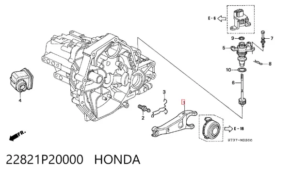 Вилка зчеплення Honda Accord VI