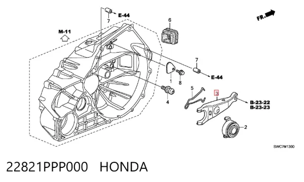 Вилка зчеплення Honda Accord VII