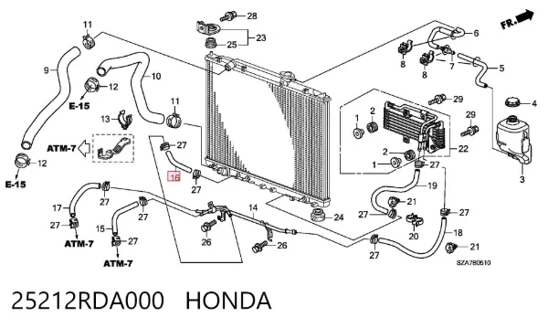  25212RDA000 Honda