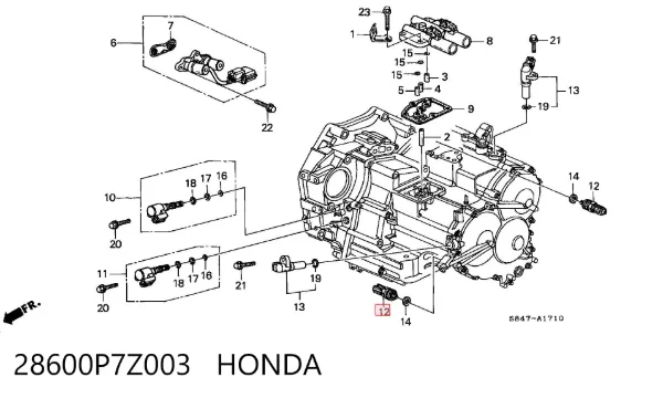Датчик тиску масла 28600P7Z003 Honda