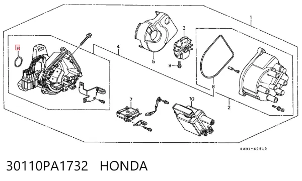 Кільце ущільнювача трамблера 30110PA1732 Honda
