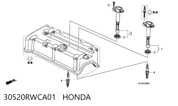 Котушка запалювання 30520RWCA01 Honda