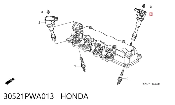Котушка запалювання 30521PWA013 Honda