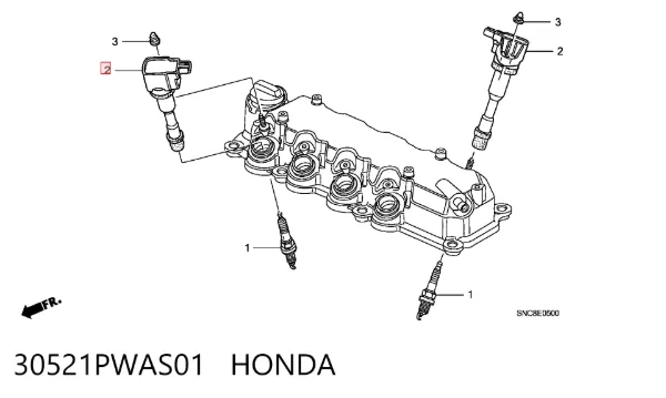 Котушка запалювання 30521PWAS01 Honda