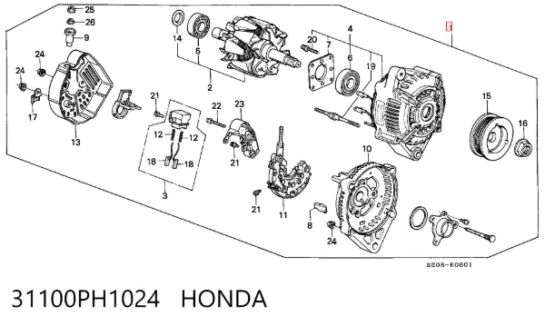 Генератор 31100PH1024 Honda