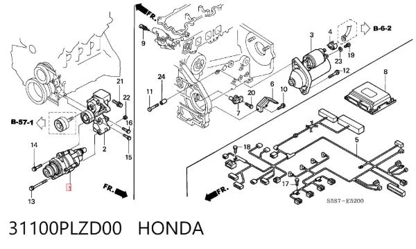 Генератор 31100PLZD00 Honda