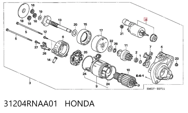 Стартер 31204RNAA01 Honda