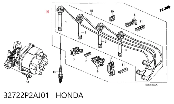 Високовольтні дроти 32722P2AJ01 Honda