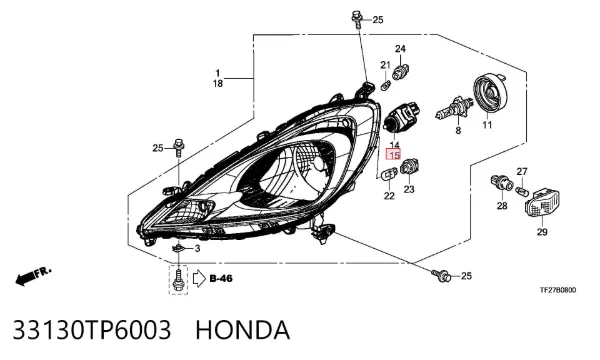  33130TP6003 Honda