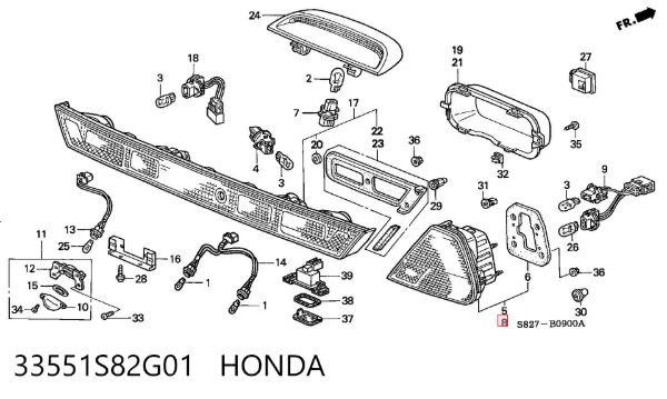 Лівий стоп 33551S82G01 Honda