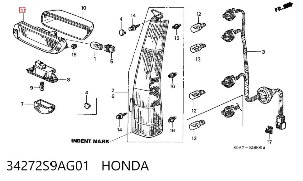  34272S9AG01 Honda