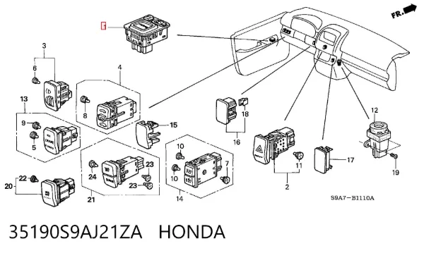  35190S9AJ21ZA Honda