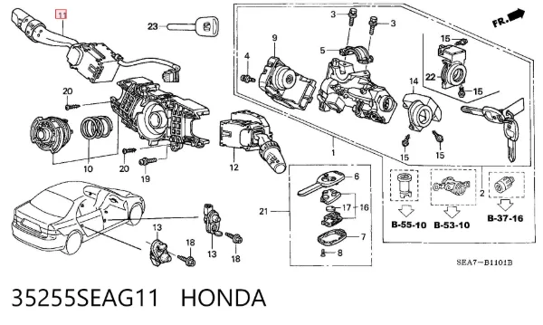  35255SEAG11 Honda