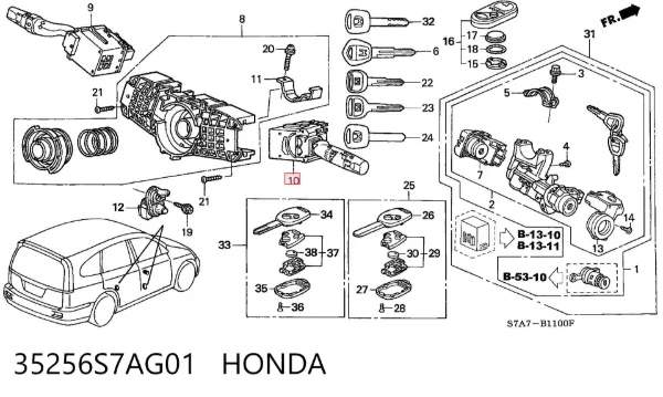 Фільтр салону 35256S7AG01 Honda