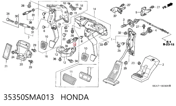 Жабка тормозу 35350SMA013 Honda