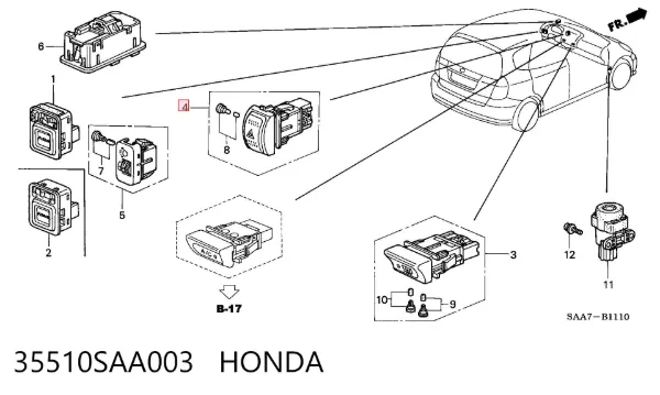  35510SAA003 Honda