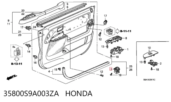  35800S9A003ZA Honda