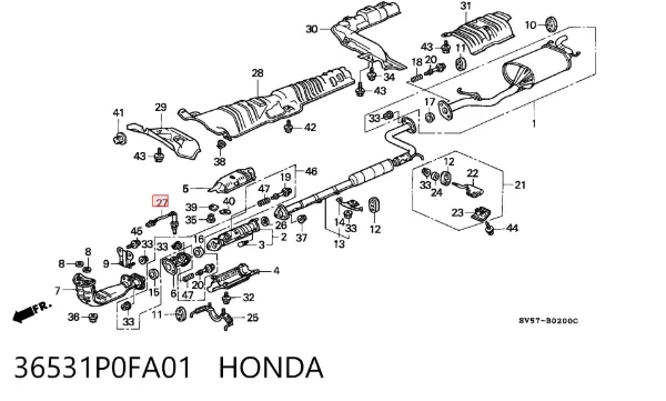 Лямбда-зонд 36531P0FA01 Honda