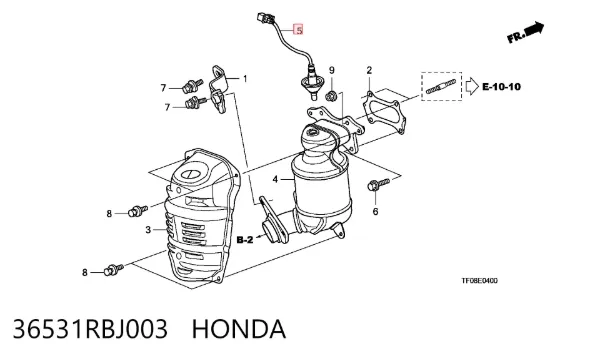 Лямбдазонд, датчик збіднілої суміші 36531RBJ003 Honda