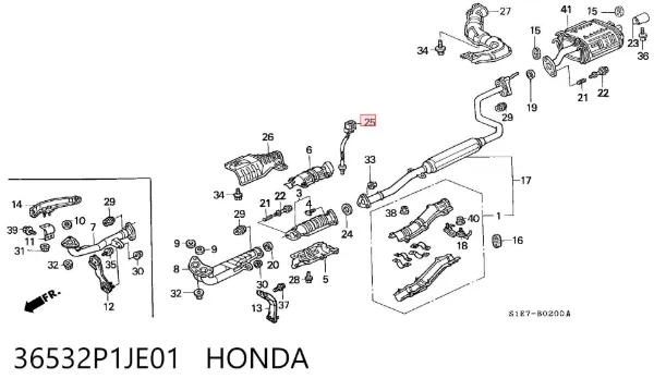 Лямбдазонд, датчик кисню до каталізатора 36532P1JE01 Honda