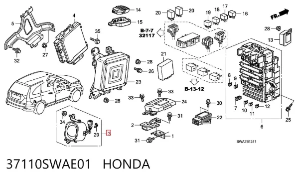 Сирена протиугінною системи 37110SWAE01 Honda