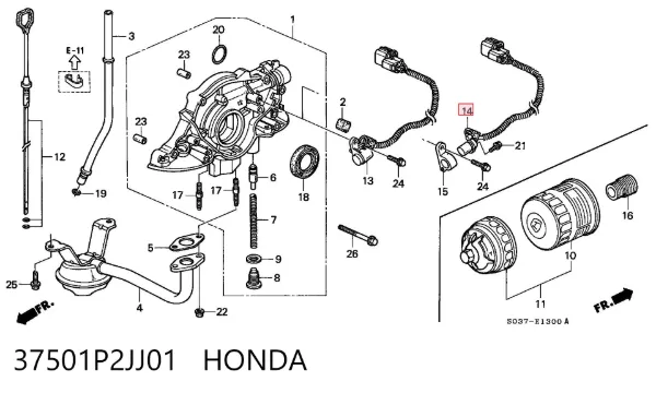 Датчик колінвала 37501P2JJ01 Honda