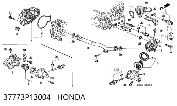 Датчик включення вентилятора 37773P13004 Honda