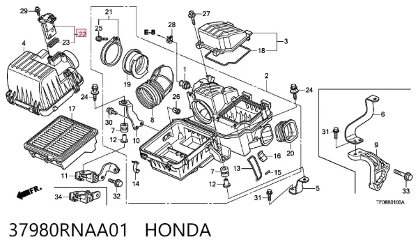 ДМРВ 37980RNAA01 Honda
