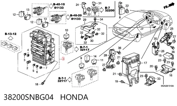 Блок запобіжників Honda Civic VIII