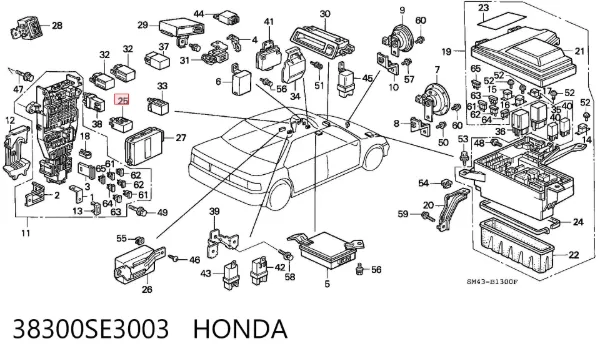Реле поворотів 38300SE3003 Honda