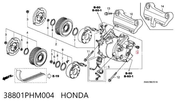  38801PHM004 Honda