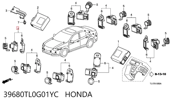 Датчик сигналізації паркування (парктронік), передній 39680TL0G01YC Honda