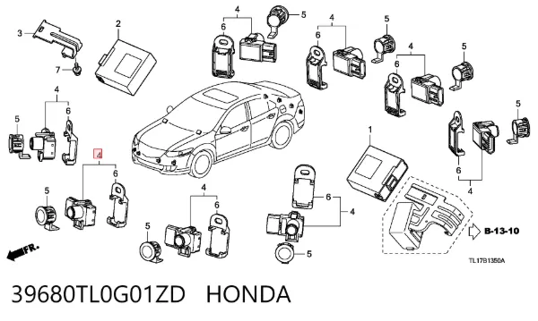 Датчик сигналізації паркування (парктронік), передній 39680TL0G01ZD Honda