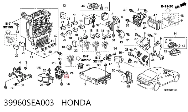Датчик поперечного прискорення (ESP) 39960SEA003 Honda