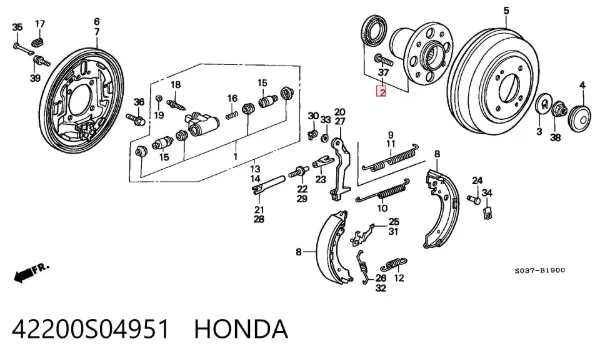 Задня маточина 42200S04951 Honda