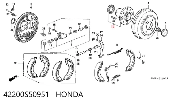 Задня маточина 42200S50951 Honda