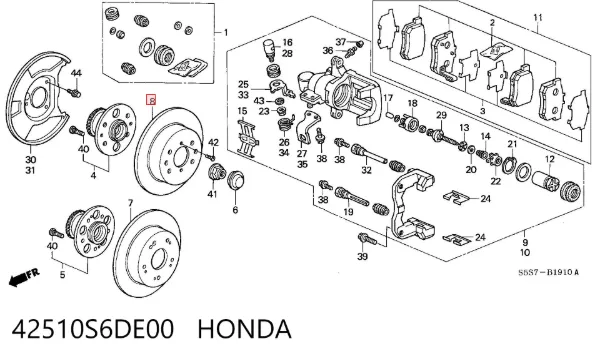 Гальмівні диски 42510S6DE00 Honda