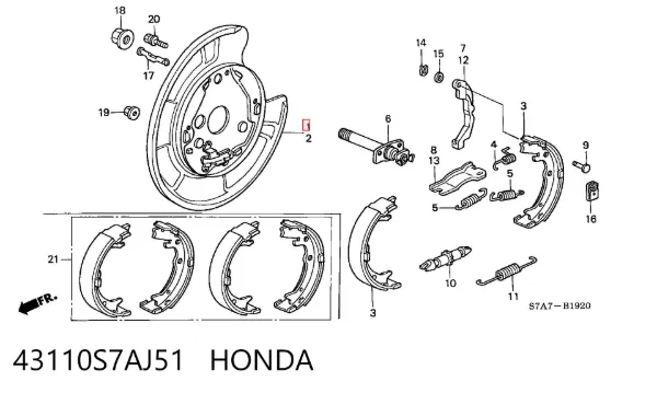  43110S7AJ51 Honda