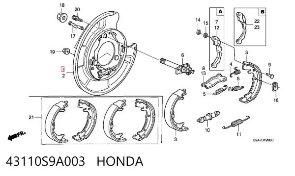  43110S9A003 Honda