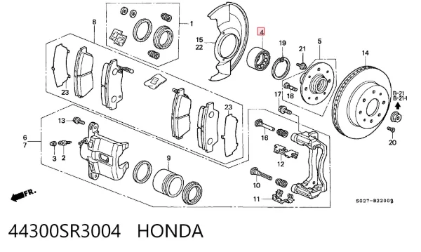 Підшипник ступиці 44300SR3004 Honda